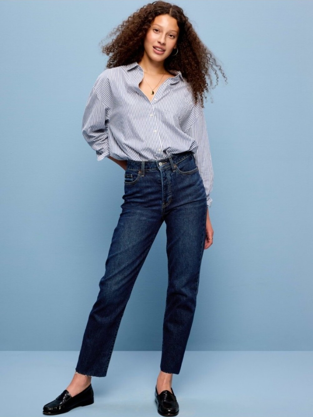 Old Navy Dark Blue Straight Leg Jeans